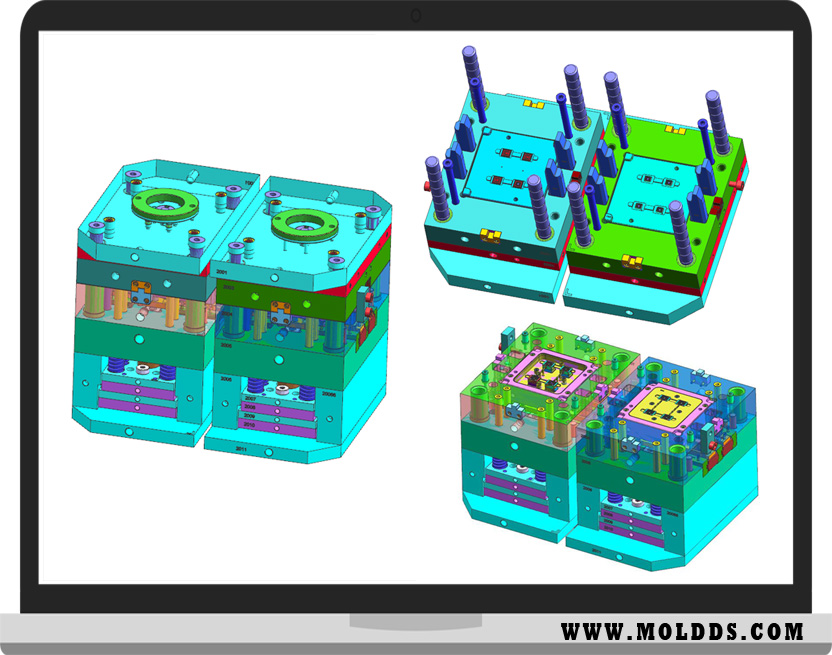 全3D雙色（雙料）注塑模具設(shè)計(jì)，二次頂出機(jī)構(gòu)